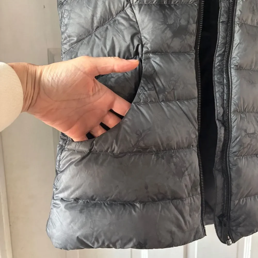 lululemon Pack It Down Vest Puffer Diamond Dye Melanite Black Size 6